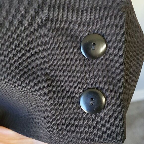 NANCY HELLER SAKS, BLACK 💯 % SILK JACKET. P Small, Dark Academia style. - Picture 4 of 9